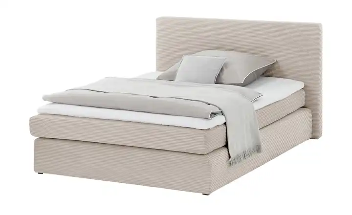 smart Boxspringbett in moderem Cordstoff Basic