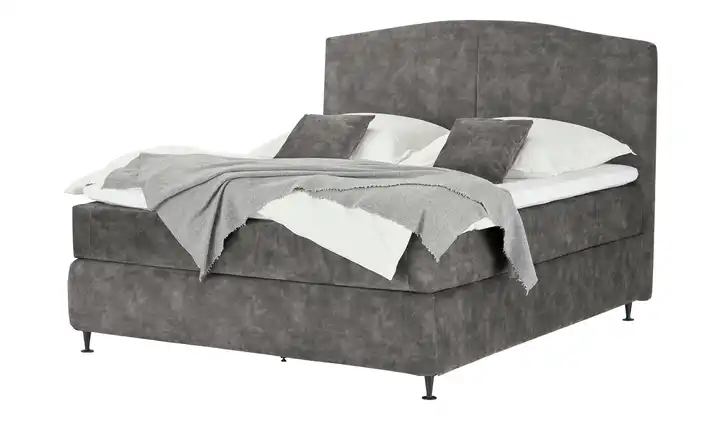 Kings and Queens Boxspringbett Skyer Dunkelgrau 200 cm H3 & H4