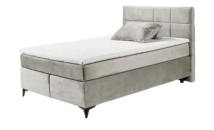 Boxspringbett Navarra Silbergrau 140 cm
