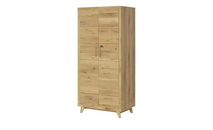 smart Kleiderschrank Oslo Wildeiche, Wildeiche (Nachbildung) silberfarben
