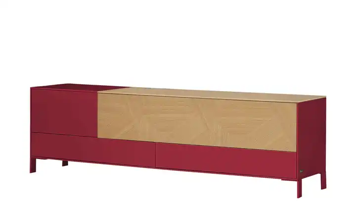 Jette Home Lowboard Slice Bordeauxrot 220 cm