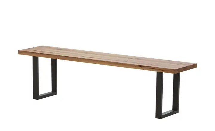 Woodford Massivholzbank Pantheon Kufen (U-förmig) Eiche Bassano Anthrazit, lackiert 190 cm