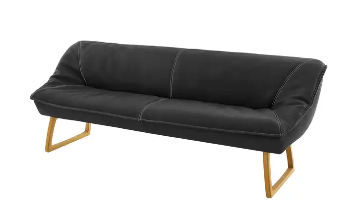 KOINOR Polsterbank  Leder Alino Schwarz 208 cm