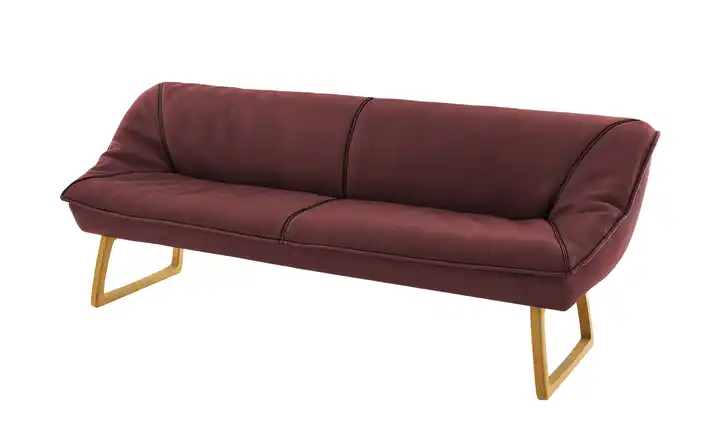 KOINOR Polsterbank  Leder Alino Rot 208 cm
