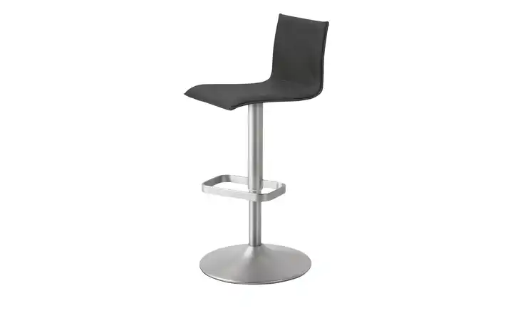 Barhocker MyTina Mikrofaser Anthrazit verchromt, matt