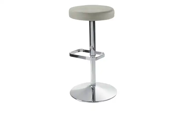 Barhocker MyDivo Taupe verchromt, glänzend