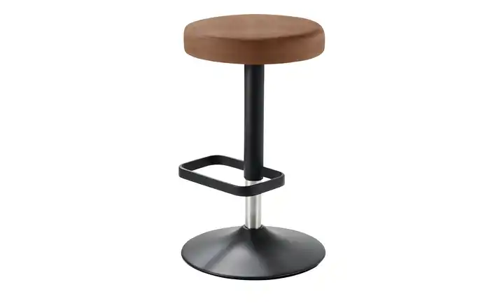Barhocker MyDivo Cognacbraun Schwarz, lackiert