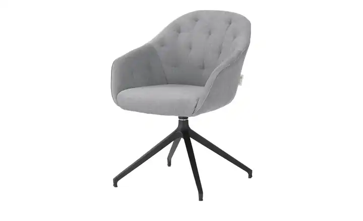 Jette Home Polsterstuhl Abby Hellgrau Chenille
