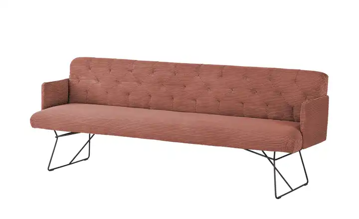 Jette Home Polsterbank Salo Cognacbraun Cordstoff 246 cm