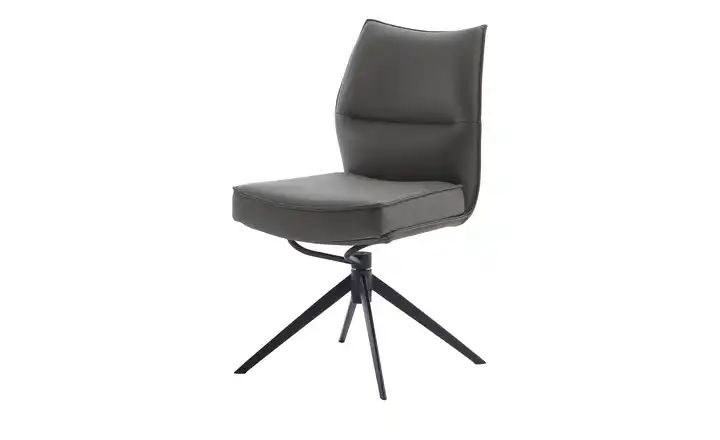Esszimmerstuhl drehbar Eno Cappuccino Leder Schwarz Drehfunktion
