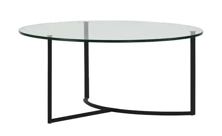 Couchtisch Hesel transparent Schwarz Höhe ca. 32 cm