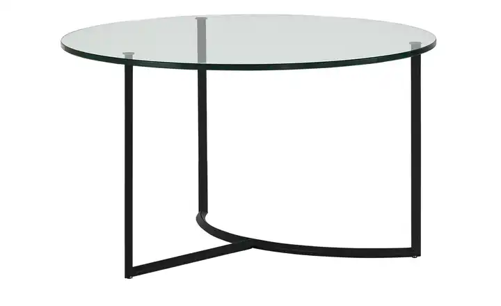 Couchtisch Hesel transparent Schwarz Höhe ca. 42 cm