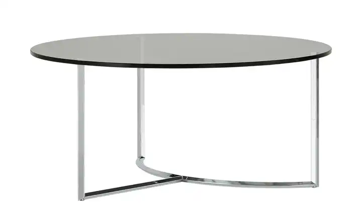 Couchtisch Hesel Grau verchromt Höhe ca. 32 cm