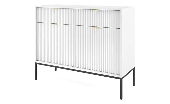 Sideboard Vellore Weiß Schwarz