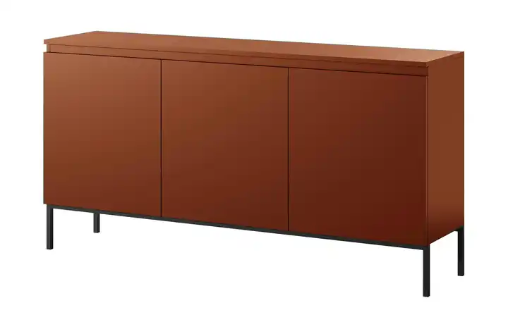 Sideboard Bemmi 150 cm Ziegelrot 3 Stück