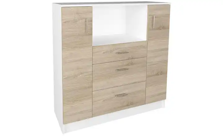 Sideboard Esilo Eiche Bianco (Nachbildung), Weiß