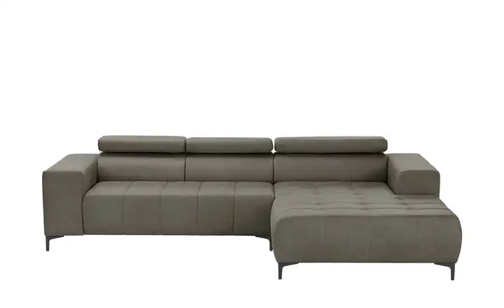 switch Ecksofa aus Mikrofaser Caro Grau rechts Grundfunktion