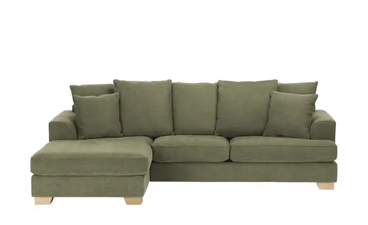 SOHO Ecksofa Franka Dunkelgrün links Webstoff
