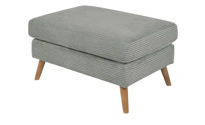 SOHO Polsterhocker Smilla Grau Cordstoff