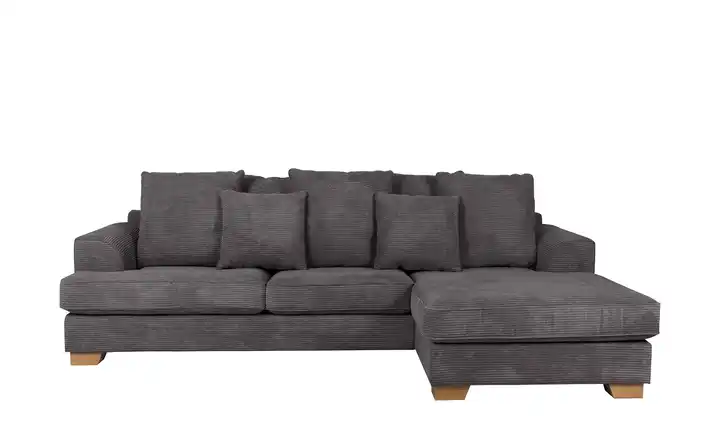 SOHO Ecksofa Franka Anthrazit rechts Cordstoff
