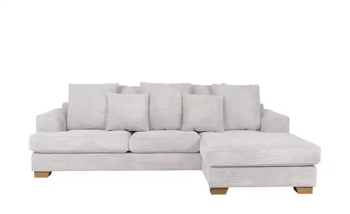 SOHO Ecksofa Franka Wollweiß links Cordstoff
