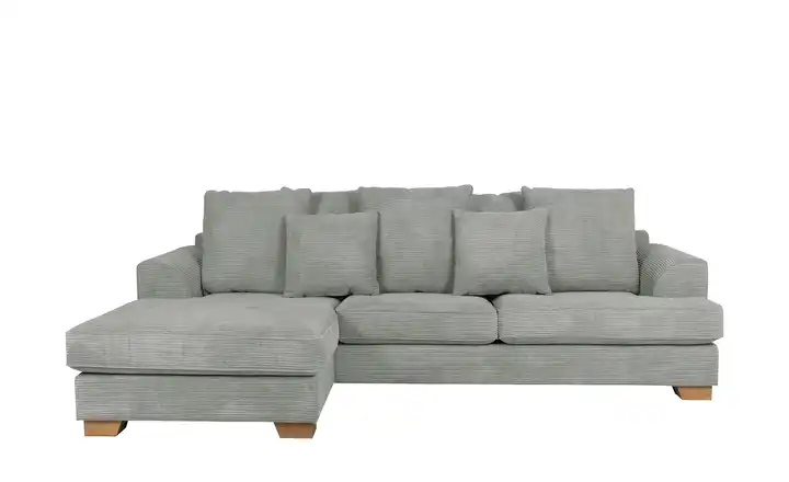 SOHO Ecksofa Franka Hellgrau links Cordstoff