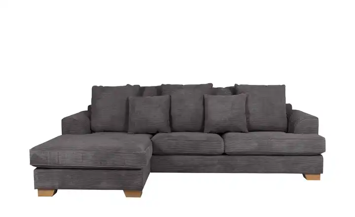 SOHO Ecksofa Franka Anthrazit links Cordstoff