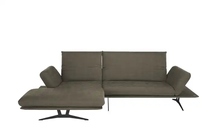 KOINOR Ecksofa  aus Flachgewebe Francis  Dunkelgrau links