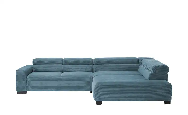 Jette Home Ecksofa aus Cord Jette Flirt rechts Grundfunktion Petrol