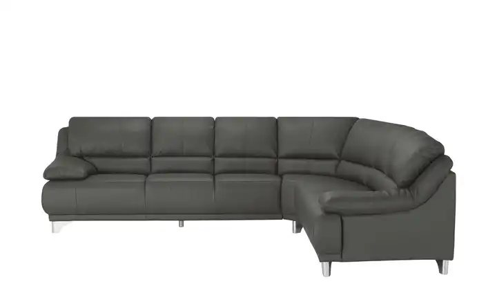 Ecksofa  aus Echtleder Maranello  Dunkelgrau rechts