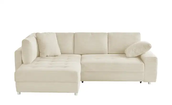 bobb Ecksofa Arissa de Luxe Natur links Cordstoff