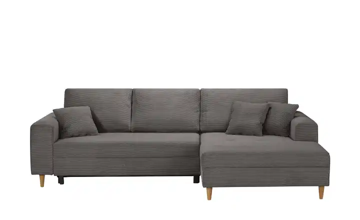 Ecksofa mit Schlaffunktion Benedita Braun rechts