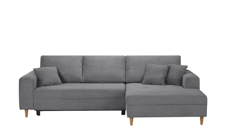Ecksofa mit Schlaffunktion Benedita Grau rechts