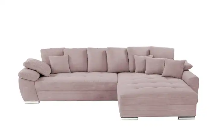 bobb Ecksofa Farina Flamingo rechts Cordstoff