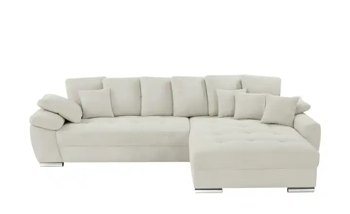 bobb Ecksofa Farina Hellgrau rechts Cordstoff