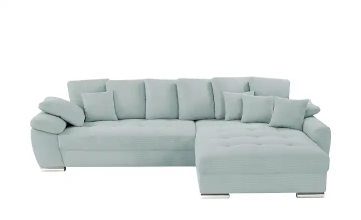 bobb Ecksofa Farina Hellblau rechts Cordstoff