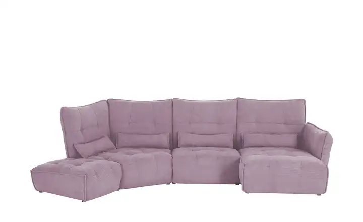 Wohnlandschaft Jeaneva Lila/Violett rechts Cordstoff