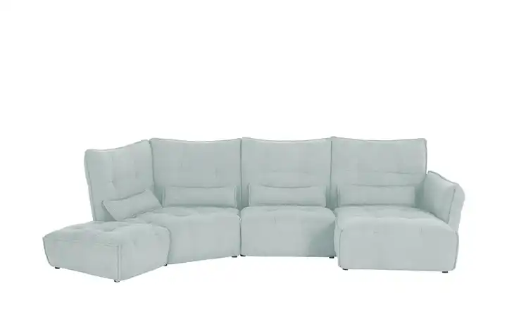 Wohnlandschaft Jeaneva Mintgrün rechts Cordstoff