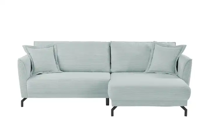 bobb Ecksofa Yolanda rechts Cordstoff Hellblau