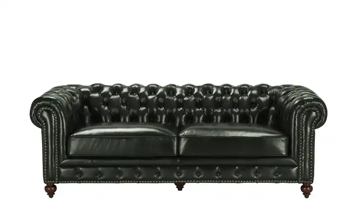 uno Ledersofa im Vintagelook Chesterfield