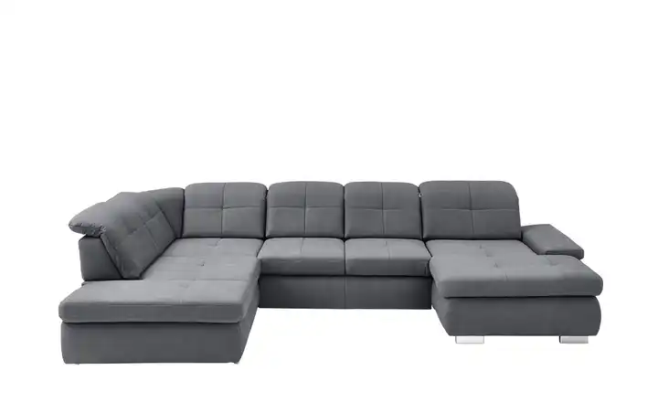 Lounge Collection Wohnlandschaft aus Mikrofaser Affair links Grundfunktion Grau