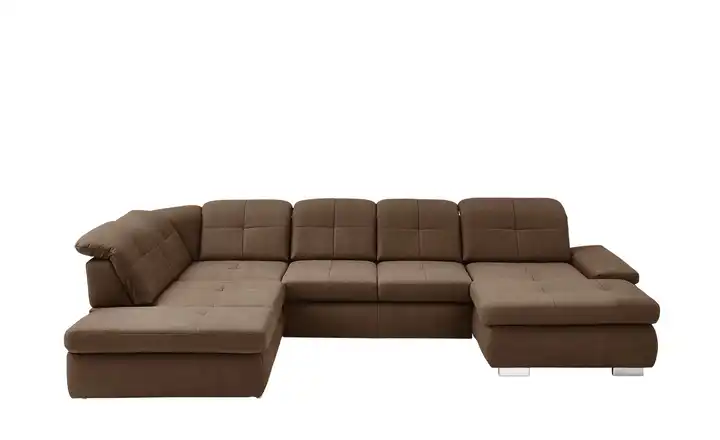 Lounge Collection Wohnlandschaft aus Mikrofaser Affair links Grundfunktion Braun