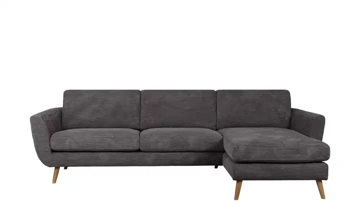 SOHO Ecksofa Smilla  Anthrazit rechts Cordstoff