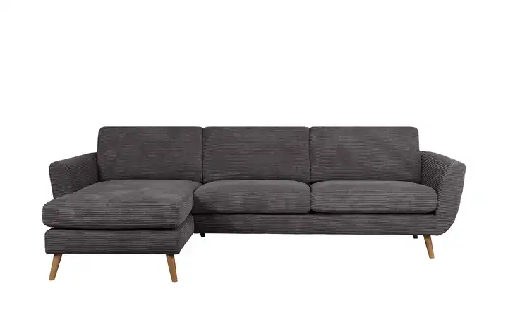 SOHO Ecksofa Smilla  Anthrazit links Cordstoff