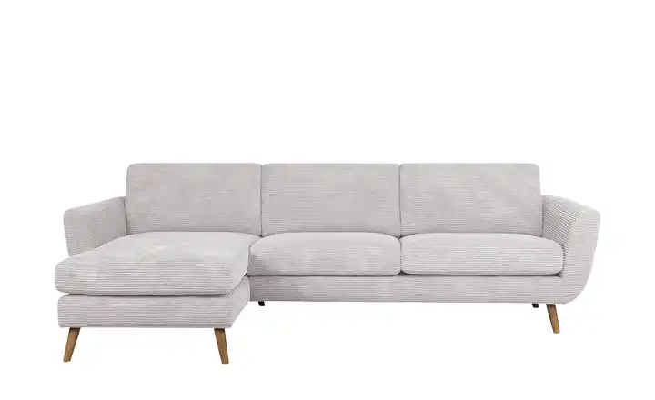 SOHO Ecksofa Smilla  Weiß links Cordstoff