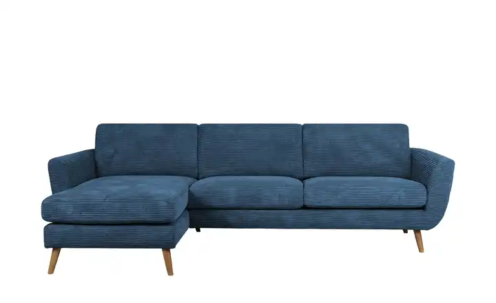 SOHO Ecksofa Smilla  Blau links Cordstoff