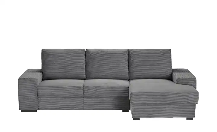 Ecksofa Renée Anthrazit rechts Cordstoff
