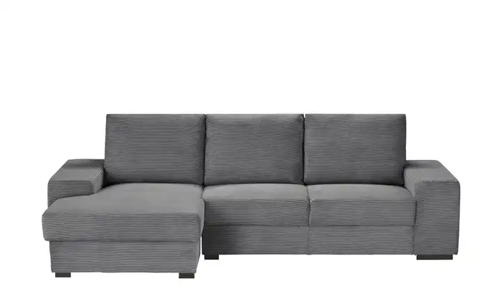 Ecksofa Renée Anthrazit links Cordstoff