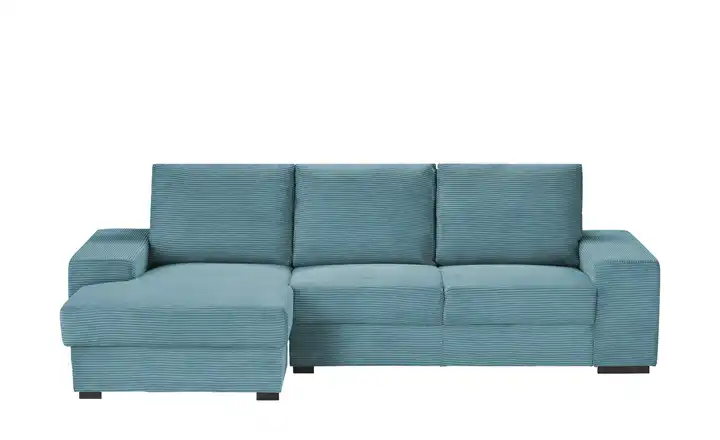 Ecksofa Renée Petrol links Cordstoff