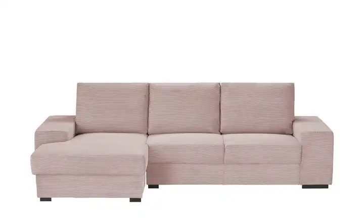 Ecksofa Renée Rosé links Cordstoff